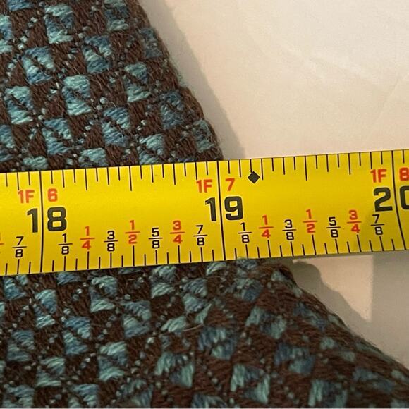 Bentley A. Teal Brown Woven Career Office Tie Closure Jacket Size M - Picture 10 of 12